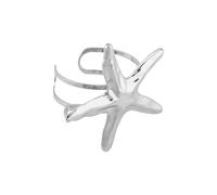 JUYAXIN Élégant bracelet marin réglable mettant en valeur des étoiles de mer et des détails de conque, idéal pour un style décontracté ou de villégiature. Fermeture ouverte, taille unique, Comme