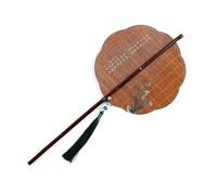 JUYAXIN Éventail chinois pliable rond en bambou pour fête d'anniversaire, mariage, décoration d'intérieur