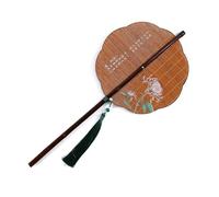 JUYAXIN Éventail chinois pliable rond en bambou pour fête d'anniversaire, mariage, décoration d'intérieur