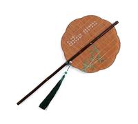 JUYAXIN Éventail chinois pliable rond en bambou pour fête d'anniversaire, mariage, décoration d'intérieur