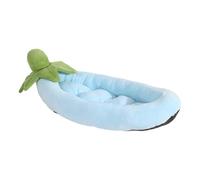 JUYAXIN Lit semi-fermé pour animaux de compagnie avec tapis doux lavable en machine pour petits chats et chiens avec doublure douce