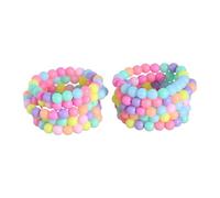 JUYAXIN Lot de 10 bracelets de princesse pour enfants et filles avec perles et élastiques colorés
