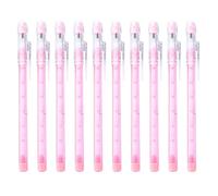 JUYAXIN Lot de 10 crayons empilables translucides à pointes multiples avec gommes, mines empilables