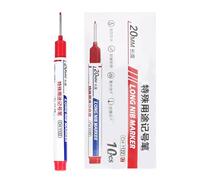 JUYAXIN Lot de 10 marqueurs à trou profond de 20 mm pour charpentier à base d'huile à pointe longue étanche