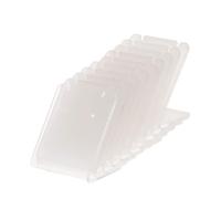 JUYAXIN Lot de 10 supports de boucles d'oreilles en forme de L, 2 couleurs, présentoir de bijoux, supports de marketing en acrylique, taille unique, Comme décrit