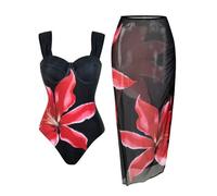 JUYAXIN Lot de 2 cache-maillot de plage tendance en tissu confortable en polyester élasthanne