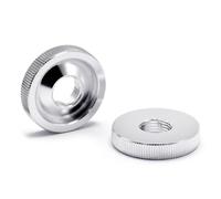 JUYAXIN Lot de 2 écrous de fixation filetés anodisés pour équipement audio S D Live Accessoires de montage Paire d'écrous en alliage d'aluminium