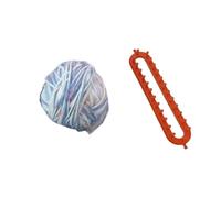 JUYAXIN Lot de 2 kits de tricot avec outils faciles à utiliser pour faire de la créativité, outils de tricot arc-en-ciel