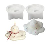 JUYAXIN Lot de 2 pièces en silicone pour créer un beau bonhomme de neige fondant, idéal pour les loisirs artistiques et les cadeaux