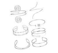 JUYAXIN Lot de 7 bracelets manchette réglables pour le haut du bras pour femme, accessoires dorés pour événements spéciaux, bijoux tendance, taille unique, Comme décrit