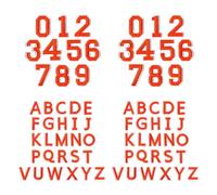 JUYAXIN Lot de 72 écussons à coudre lavables en forme de lettres et de chiffres pour enfants - Fil à broder robuste pour décoration de vêtements