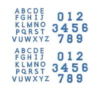 JUYAXIN Lot de 72 écussons à coudre lavables en forme de lettres et de chiffres pour enfants - Fil à broder robuste pour décoration de vêtements