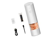 JUYAXIN Moulin à assaisonnement professionnel rechargeable par USB - Moulin à sel et poivre électrique - Grande capacité - Accessoires à épices rechargeables par USB