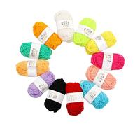 JUYAXIN Pelote de fil à tricoter à la main facile à utiliser pour chapeau, écharpe, couverture et tricot 12 couleurs