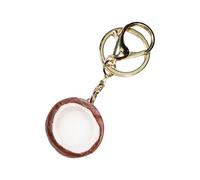 JUYAXIN Porte-clés en forme de canne réaliste léger et robuste, idéal pour ajouter une touche individuelle aux articles du quotidien, Demi noix de coco ancienne, taille unique