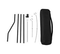 JUYAXIN Poteaux d'éclairage de camping réglables en aluminium - Support de lampe à suspendre pour campeurs et amateurs de pique-nique - Hauteur réglable