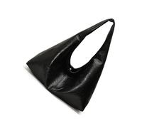 JUYAXIN Sac rétro souple avec un grand espace tendance en cuir PU sous les bras élégant pour femme pour le shopping décontracté essentiel, Noir