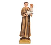JUYAXIN Statue Saint Père avec fils Sculpture Antoine Enfant Figurines de collection Décoration d'intérieur Accents Résine Art moderne