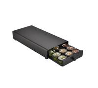 JUYAXIN Tiroir à dosettes de café moderne en fer pour 24 capsules pour améliorer l'esthétique de tout plan de travail, usage quotidien et décontracté, rangement de comptoir de cuisine