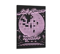 JUYERGWERKJ Affiches « Let's Dance Together » - Décoration murale décorative vintage sur toile pour salon, chambre à coucher - 60 x 90 cm - Style cadre