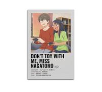 JUYERGWERKJ Poster Anime Don't Toy with Me, Miss Nagatoro - Impression sur toile vintage - Décoration murale pour salon, chambre à coucher - 30 x 45 cm - Style sans cadre