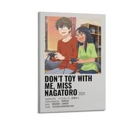 JUYERGWERKJ Poster Anime Don't Toy with Me, Miss Nagatoro - Impression sur toile vintage - Décoration murale pour salon, chambre à coucher - 30 x 45 cm - Style cadre