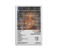 JUYERGWERKJ Poster de rêve américain esthétique - Décoration murale vintage - Peinture sur toile pour salon, chambre à coucher - 20 x 30 cm - Style sans cadre