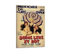 JUYERGWERKJ Poster du film « Some Like It Hot » - Impression sur toile vintage pour salon, chambre à coucher - 20 x 30 cm - Style cadre
