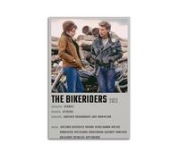 JUYERGWERKJ Poster du film The Bikeriders 3 - Impression sur toile vintage - Décoration murale pour salon, chambre à coucher, chambre - 20 x 30 cm - Style sans cadre