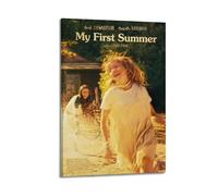 JUYERGWERKJ Poster « My First Summer 2020 » (1) - Art mural décoratif - Impression sur toile vintage pour salon, chambre à coucher - 40 x 60 cm - Style cadre
