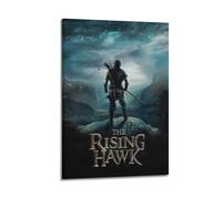 JUYERGWERKJ Poster The Rising Hawk1 - Impression sur toile pour salon, chambre à coucher, 40 x 60 cm - Style rétro - Avec cadre