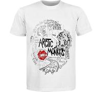 JUYHGGTFY Artic Monkeys Poster on T Shirt, White White Manches Courtes(Large)