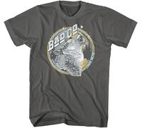 JUYHGGTFY Bad Company Run with Pack Men's T Shirt HowWolf Concert Tour Hard Dark Grey Manches Courtes(3X-Large)