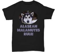 JUYHGGTFY Beside Alaskan Malamutes Rule! Manches Courtes(Small)