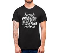 JUYHGGTFY Best Daddy Ever Fathers Day Mens Women T Shirt 100% Cotton Gift Idea Present Young Son Daughter Dad Mum Manches Courtes(3X-Large)