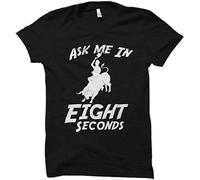 JUYHGGTFY Bull Rider Gift Bull Riding Shirt Bull Riding Gift Bull Ride Black Manches Courtes(Large)