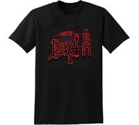 JUYHGGTFY Chuck Schuldiner Death Band Man's T-Shirt Black Manches Courtes(X-Large)