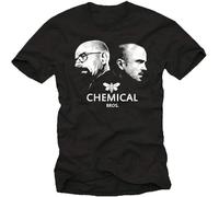 JUYHGGTFY Cool Bad Heisenberg Mens T-Shirt with Breaking Chemical Bros. Men Shirt Black Black Manches Courtes(X-Large)