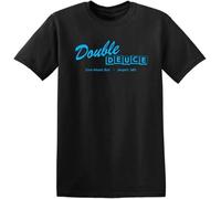 JUYHGGTFY Double Deuce T-Shirt - Road House 80's Movie Patrick Swayze Black Manches Courtes(Large)