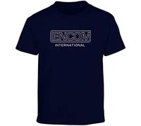 JUYHGGTFY ENCOM Flynns Arcade Tron Movie Inspired Retro Mens T-Shirt Black Manches Courtes(Small)