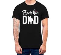 JUYHGGTFY Frenchie Dad Men's T-Shirt for Dog Lovers French Bulldog Nice Gift 100% Cotton Manches Courtes(Small)