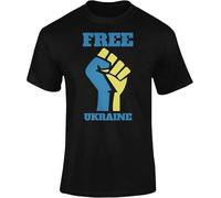 JUYHGGTFY I Stand with Ukraine Mens Women T Shirt 100% Cotton Support Ukraine Love Support Ukrainian Top Russia25924 Manches Courtes(X-Large)