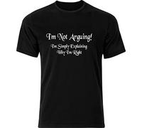 JUYHGGTFY IM Not Arguing IM Simply Explaining Why IM Right Funny 100% Cotton T Shirt Black Manches Courtes(XX-Large)