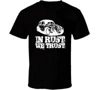 JUYHGGTFY in Rust We Trust Rat Hot Rod 2 Shirt Black White Tshirt Men's Manches Courtes(Small)