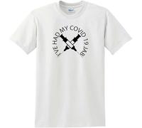 JUYHGGTFY I've Had My JAB Graphic t Shirt - Funny - Size Large Manches Courtes(X-Large)