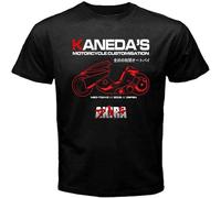 JUYHGGTFY Japan Manga Akira Shotaro Kaneda Ctom Motorcycle Japan Movie T-Shirt Black Manches Courtes(Large)