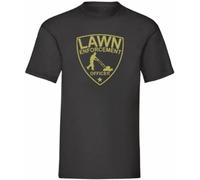 JUYHGGTFY Lawn Enforcement Officer Funny Gardening T Shirt Grey Manches Courtes(3X-Large)