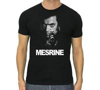 JUYHGGTFY MESRINE t Shirt Film Movie Vincent Cassel Cotton Men Shirt S to Criminal Manches Courtes(XX-Large)