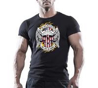 JUYHGGTFY Motor Head Skull Wings Motorcycle Club - Mens Motorbike T-Shirt Biker Bike Manches Courtes(Small)