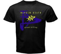JUYHGGTFY Napalm Death Greed Killing Men's Black Tshirt Manches Courtes(3X-Large)